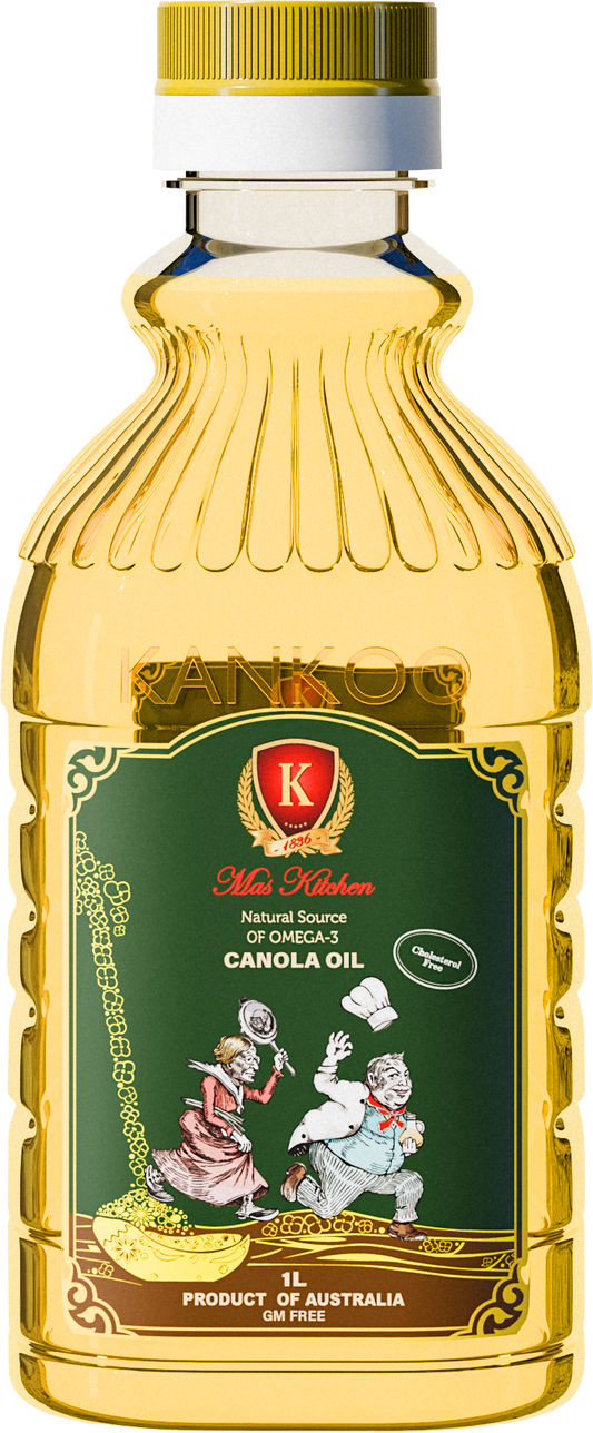 MasKitchen Canola Oil 1L 100% Australian Non-GMO High Smoke Point