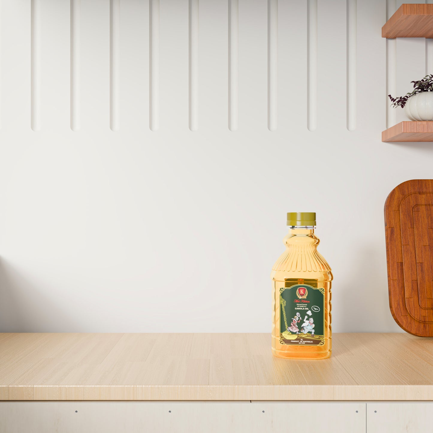 MasKitchen Canola Oil 1L 100% Australian Non-GMO High Smoke Point
