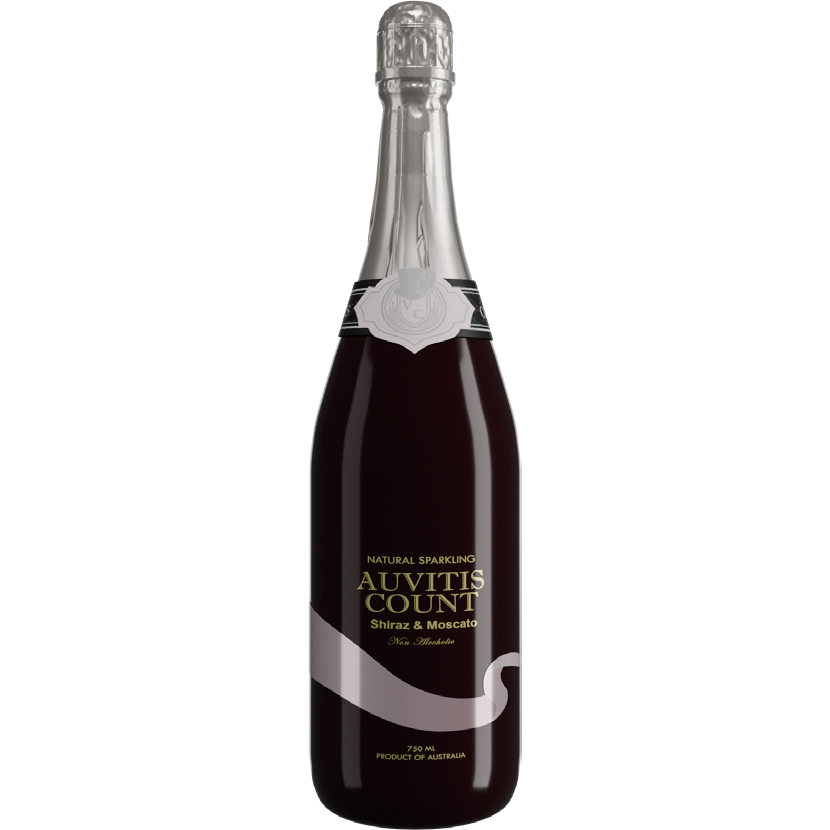 Auvitis Count Non-Alcoholic Sparkling Pink Grape Juice 750ml Low Sugar 6 bottles