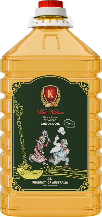 MasKitchen Canola Oil 4L 100% Australian Non-GMO High Smoke Point